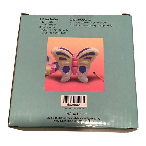 Paint Your Own Butterfly Kit The Spring Shop 4+ Ceramic Figure Art Set - Picture 2 of 7